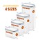24 Pack Airtight Food Storage Container Set  BPA Free Clear Plastic Kitchen and Pantry Organization Canisters with Durable Lids for Cereal Dry Food Flour  Sugar  Labels Marker  Spoon Set