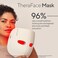 TheraFace Mask LED Light Therapy Skin Care Face Mask with Vibrating Massage  FSA Eligible Blue  Red Light Therapy for Face  LED Face Mask Facial Massager for Wrinkles Skin Tightening  Dark Spots