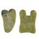 NW 2pcs Natural gua sha Jade facial tool Set Jade Stone Gua sha massage tool Board for beauty body care skin muscle massage improve blood flow