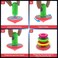 Durable Stackable Spinning Tops for Kids Set of 4 Spin Toys Fun Birthday Party Favors for Boys and Girls Up 3 Years Old