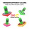 Durable Stackable Spinning Tops for Kids Set of 4 Spin Toys Fun Birthday Party Favors for Boys and Girls Up 3 Years Old