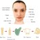 Mysense Gua Sha Facial Massage Tool Guasha Face Massage ToolSkin Care Massage Beauty Tool for Women Body Eyes Neck Slimming Massager Heart ShapeGreen