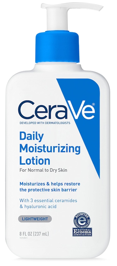 CeraVe Daily Moisturizing Lotion  8 Ounce  Face  Body Lotion for Dry Skin with Hyaluronic Acid  Fragrance Free