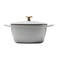 Prisma 7 Qt Enameled Cast Iron Covered Square Dutch Oven Gray