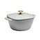 Prisma 7 Qt Enameled Cast Iron Covered Square Dutch Oven Gray