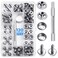 120PCS Snap Buttons Snap Fastener Kit Stainless Steel Snap Buttons Marine Grade Canvas Boat Cover Tent Snaps Snaps Fastener kit with 2Pcs Setting Tool