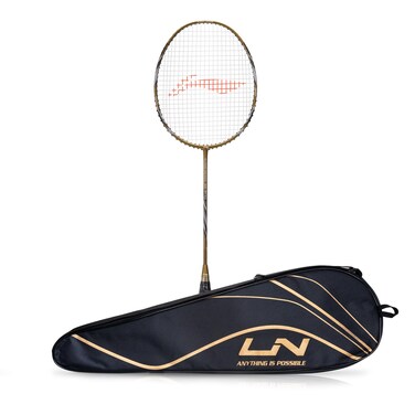 LiNing Super Series Carbon Fibre 900 Strung Badminton Racket 84 Grams Olive GoldGrey