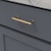 BelwithKeeler Verge Collection Pull 334 Inch 96mm Center to Center Brushed Golden Brass Finish