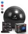 Vitos Anti Burst Exercise Yoga Ball  Extra Thick Non Slip Supports 2200LB for Fitness Stability Birth Balance Pilates Workout Guide Quick Pump Included Professional Quality Design Black 85 cm