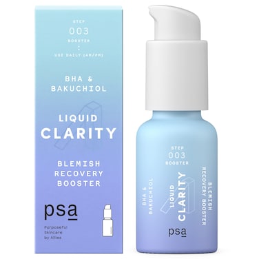 PSA LIQUID CLARITY BHA  Bakuchiol Blemish Recovery Booster PoreRefining Serum Booster with 2 BHA 1 Bakuchiol 2 Zinc PCA and Licorice Root Extract 15 ml 05 oz