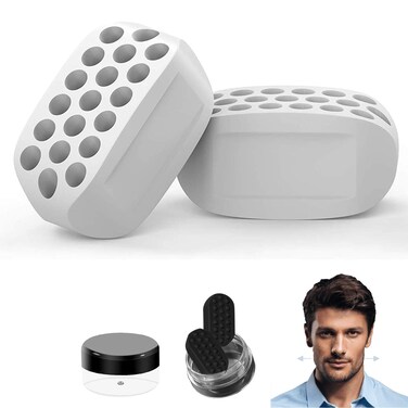 Jaw Exerciser And Neck Toning Exerciser Double Chin Exercise Device Fitness Ball Neck Exerciser Jaw Lift Fitness for Face Define Your Jawline Slim and Tone Your Facewhite