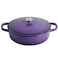 CrockPot Artisan Enameled Cast Iron Braiser WLid 5 Quart Lavender Purple