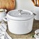 Staub Cast Iron Dutch Oven 5qt Tall Cocotte Made in France Serves 56 White