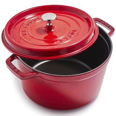 Staub Cast Iron Dutch Oven 5qt Tall Cocotte Made in France Serves 56 Cherry
