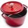 Staub Cast Iron Dutch Oven 5qt Tall Cocotte Made in France Serves 56 Cherry