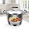 LHS Food Steamer Basket Stainless Steel Kitchen Steamer Collapsible Steamer Insert for Veggie Fish Seafood Cooking Expandable to Fit Various Size Pot 75 to 114 L