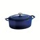 Tramontina Covered Oval Dutch Oven Enameled Cast Iron 55Quart Gradated Cobalt 80131077DS