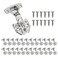 HOME MASTER HARDWARE 24 Pack Self Closing Cabinet Door Hinges for 12 Partial Overlay Cupboard Stainless Steel Concealed Cabinet Kitchen Hinges with Mounting Screws100 Degree Opening Angel