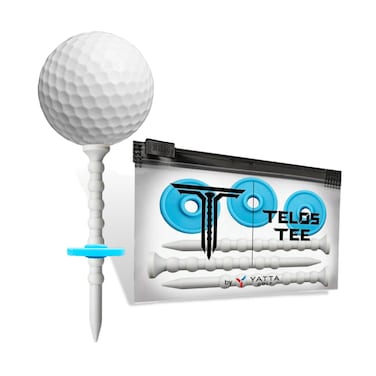YATTA GOLF Telos Premium Golf Tees  Adjustable Golf Tees  Tee Off with Greater Consistency and Shoot Better Scores  Unbreakable Golf Tees  Lasts The Average Golfer A Season Ice Blue