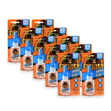 Gorilla Super Glue 20 Gram Clear Pack of 10