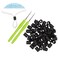 400Pcs Silicone Elastic Cord Locks Rope Stoppers Spring Toggles Drawstring Adujster Non Slip with 2 Pack Crochet Hooks Black
