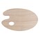 AUEAR 2 Pack Pine Wood Oval Wooden Painting Palette Wood Palette Painting Tray Wood Painting Tool