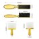 T Hair Brush Set 2 Pieces Gold Including Barber Cleaning Brush  Neck Duster Brush for Barbershop and Home Use