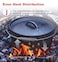 Bruntmor Round Cast Iron Pot PreSeasoned 3 Legged Dutch Oven Pot with Lid 4 Quart with Metal spring Handle Cast Iron Skillet  Campfire Cooking Equipment  Enameled Cast Iron Cookware Set