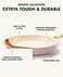 GreenPan Reserve Hard Anodized Healthy Ceramic Nonstick 8 and 10 Frying Pan Skillet Set Gold Handle PFASFree Dishwasher Safe Oven Safe Blush Pink