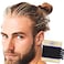 HAVHAF Knotted Elastic Hair Ties 5 Count  No Damage Crease Breakage Man Bun Hair Tie for Men with Long Curly Thick Hair Wide 5 pcs Cream