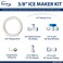 iSpring ICEK3 38 Tubing Water Line Splitter and Reverse Osmosis Refrigerator Ice Maker Kit Fits PH100 RO100 US15 Series 20 feet Everything Included for Installation