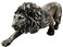 Gifts  Decor The King of The Jungle Bronzed Aslan Lion Figurine Battle Attacking Stance Statue