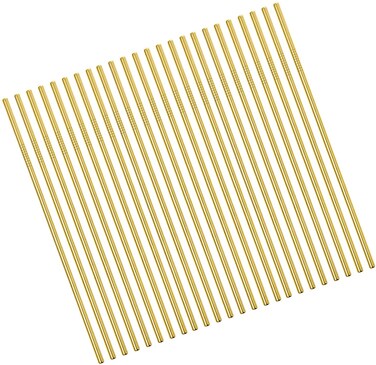 Gold Metal Straws 100Pack NiceCaTeLe Ultra Long 105 Reusable Stainless Steel Straws Gold Drinking Straws in Bulk for 2030 Oz for Yeti Tumblers Dishwasher Safe 105 Long Gold100pcs Straight