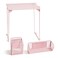 U Brands Blush Mesh Locker Organization Kit Includes Magnetic Cup Folding Shelf and Bin 3 Pieces