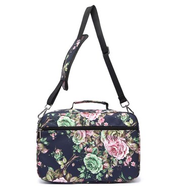 Marker Case 96 Slots Marker Holder Organizer Black FlowerShoulder Strap