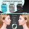 ONE FORZA Jawline Exerciser for Men  Women Defines and Tones Jaw and Face3 Resistance Options for Beginner Intermediate  Advanced Users 2 pcsset Smaller Comfort Fit AQUA 40LBS
