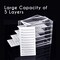 Amber Lash 5 Layers Clear Acrylic Lash Storage Case for Eyelash Extension Pallet Holders organizer