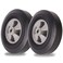 2Pack ARPRO 10 x 25 Flat Free Solid Rubber Tires and Wheel  10 inch Solid Wheels with 58 Axles and 225 Offset Hub  Replacement Wheels for Hand Trucks Dolly and Wheelbarrows