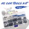 RC Car Tools Kit All in One Set DIY Accessories Repair Supplies with Box Repair Tool Set Screws Box Hardware Fasteners for Wltoys114 144001 RC Car