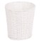 Zuvo Round Wicker Waste Basket Paper Bin  Wicker Trash Basket  Woven Trash Can Rubbish Basket for Bedroom Bathroom Offices or Home White