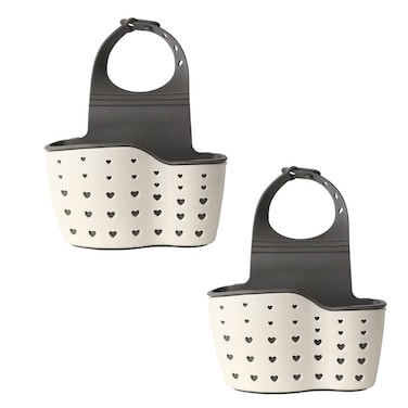 HiQiMi 2 Pack Kitchen Sponge Holder Kitchen Sink Organizer Sink Caddy Sink Tray Drainer Rack Brush Soap Towel Holder BeigeBeige