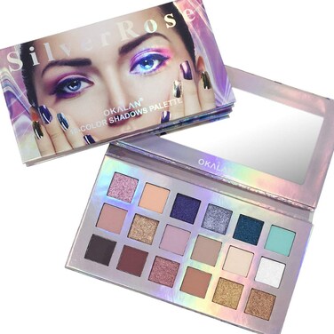 Okalan Silver Rose Eyeshadow Palette High Pigment Shades Eye Shadow Sombras