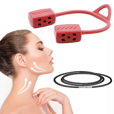 JAWLINER Jaw ExerciserNeck Toning Define Your Jawline and Look Younger Stress Reducer Cravings Reducer  Double Chin Reducer Jaw Workout Face lifterBeginner set
