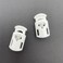 White Spring Cord Lock  Plastic Toggle Stopper  Pack 10 Cordlock Stoppers for 5mm Cord Paracord Drawstrings Bags Shoelaces Clothing More  15x27mm Q023