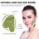 Jade Roller  Gua Sha Set Venste Facial Beauty Roller Skin Care Tools Natural Jade Stone Roller Massager for Face Eyes Neck Muscle Tension Relief and Lymphatic Drainage Green