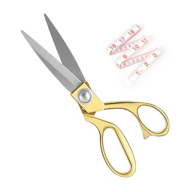 Wild  Bold Scissors All Purpose 8Gold Fabric Scissors Professional Heavy Duty Sewing Scissors with Ultra Sharp Stainless Steel Blade Shears Left Handed Scissors For Office Fiskars Craft Scissors