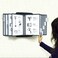 Aidata FDS022L EZ Wall Mount Reference Organizer Black Can display 20 pages of reference sheets Pockets swivel independently of the base to position pages where you want them