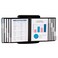 Aidata FDS022L EZ Wall Mount Reference Organizer Black Can display 20 pages of reference sheets Pockets swivel independently of the base to position pages where you want them
