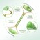 Gua Sha Real Jade Roller Stone Kit 3 in 1 Facial Beauty Roller Skin Care Tools Natural Quartz Anti Aging Massager for Face Eyes Neck Body Muscle Relaxing and Relieve Fine Lines and Wrinkles