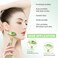 Gua Sha Real Jade Roller Stone Kit 3 in 1 Facial Beauty Roller Skin Care Tools Natural Quartz Anti Aging Massager for Face Eyes Neck Body Muscle Relaxing and Relieve Fine Lines and Wrinkles
